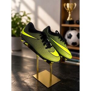 Nike Soccer Cleats Neon Yellow Black Honeycomb Pattern Athletic Size 6Y